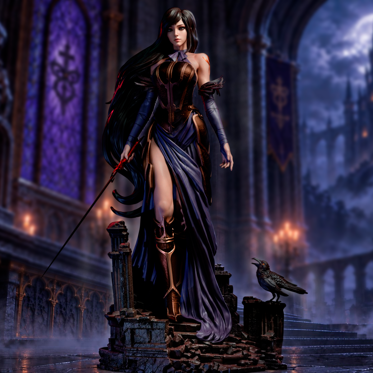 Glyph Huntress | Handcrafted Figure