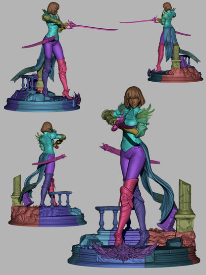 Golden Blade Maiden | Handcrafted Figure