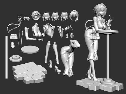 Crimson Agent | Handcrafted Figure