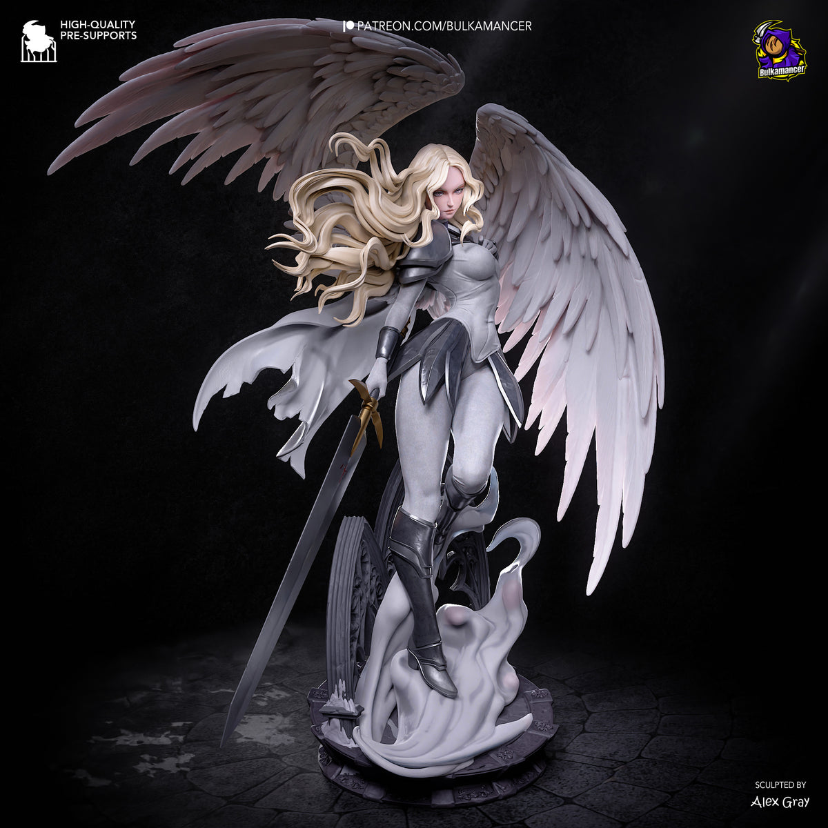 Silver-Eyed Swordswoman | Handcrafted Figure