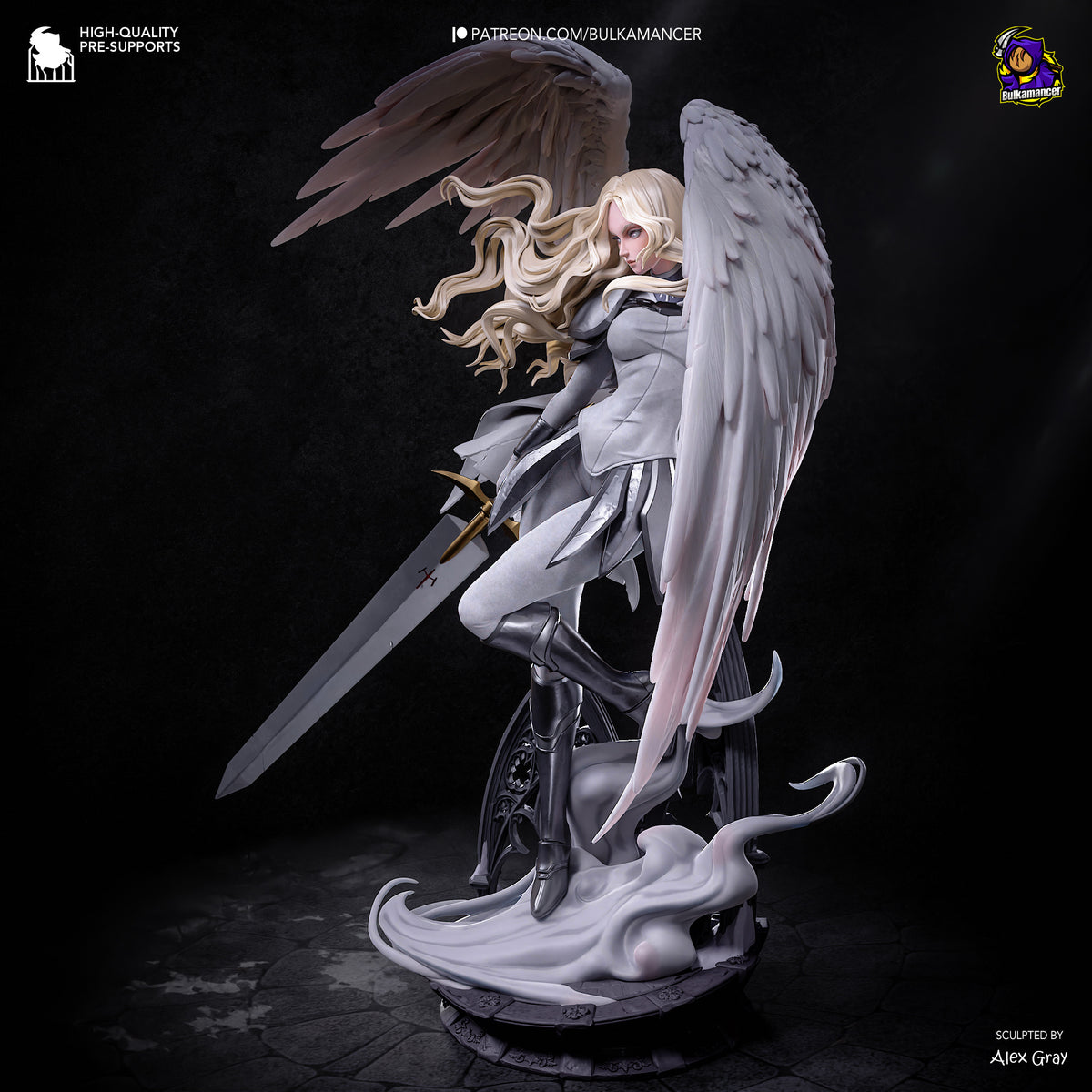 Silver-Eyed Swordswoman | Handcrafted Figure