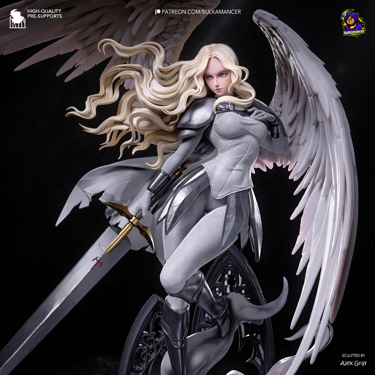 Silver-Eyed Swordswoman | Handcrafted Figure