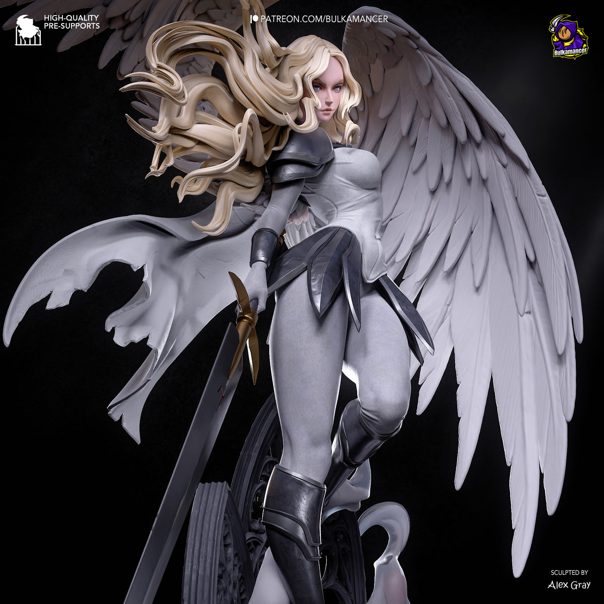 Silver-Eyed Swordswoman | Handcrafted Figure