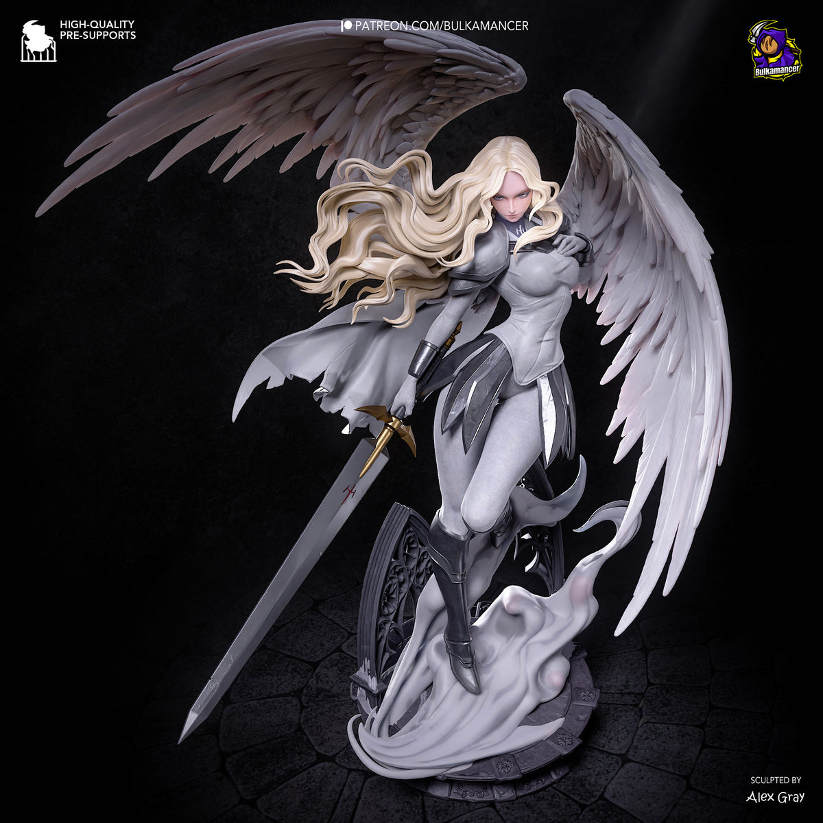 Silver-Eyed Swordswoman | Handcrafted Figure