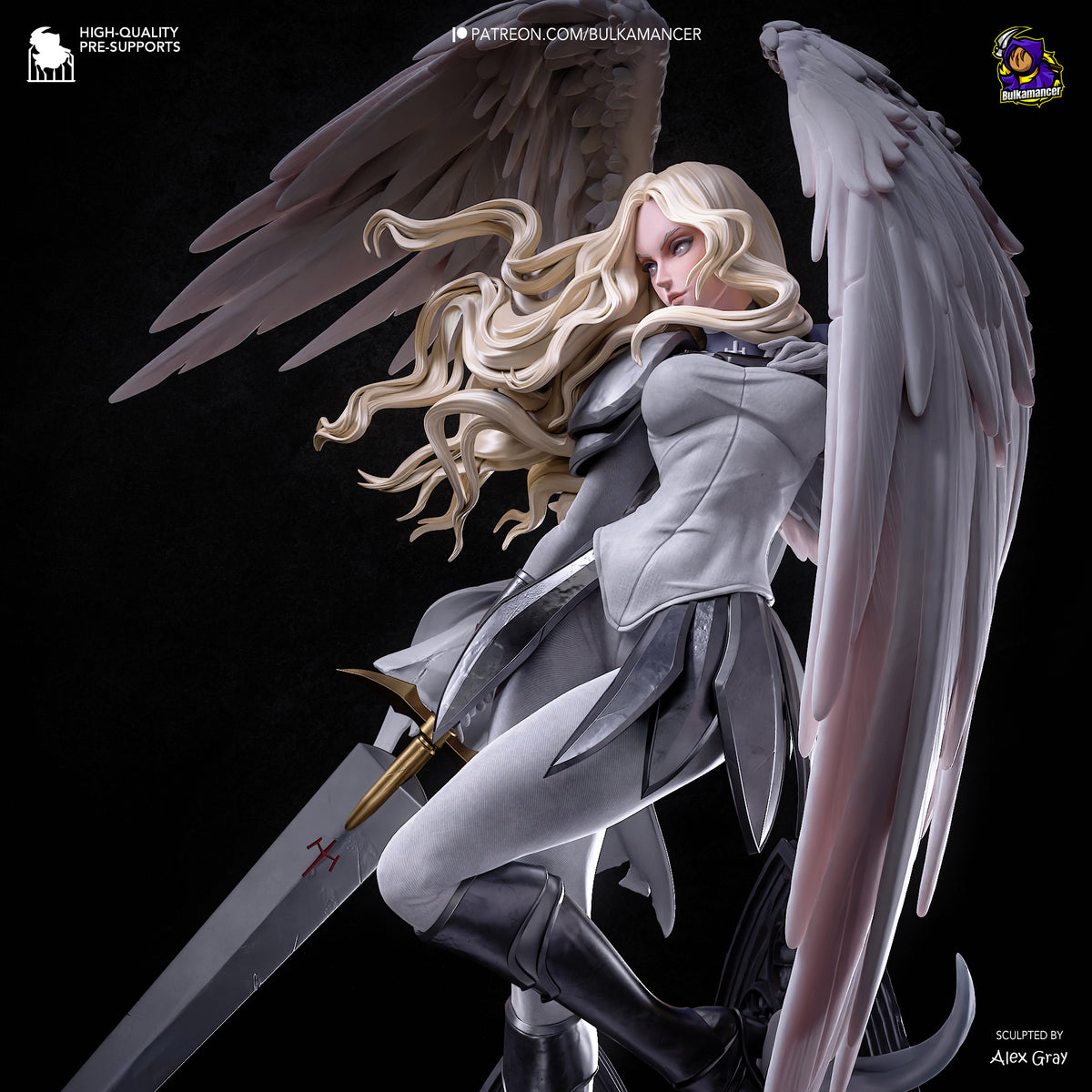 Silver-Eyed Swordswoman | Handcrafted Figure